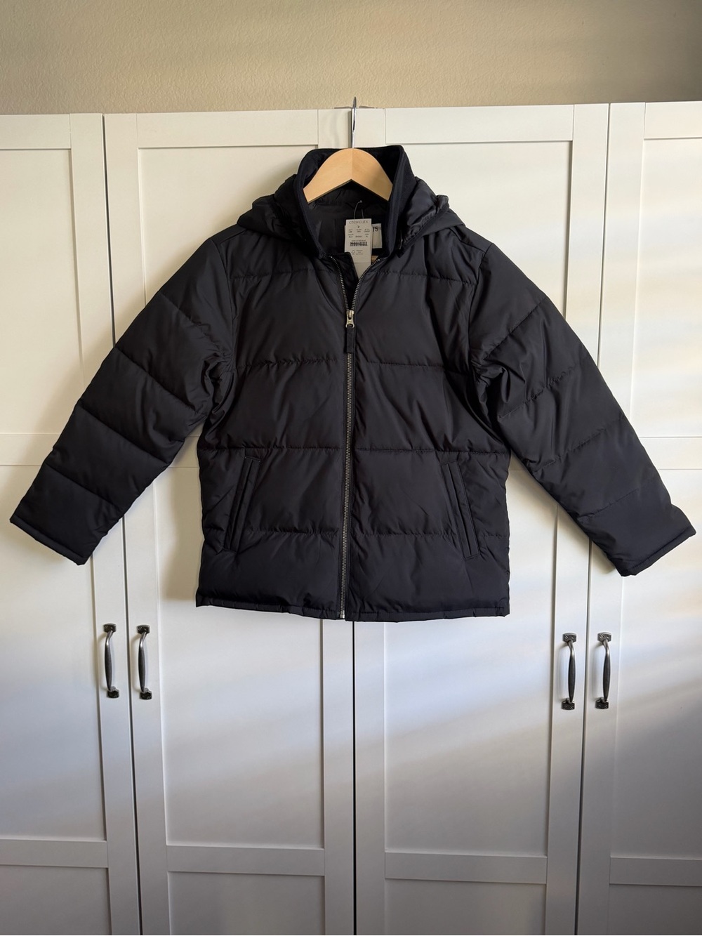 Crewcuts Kids' Puffer Barn Jacket™ with PrimaLoft® Size XL in Black